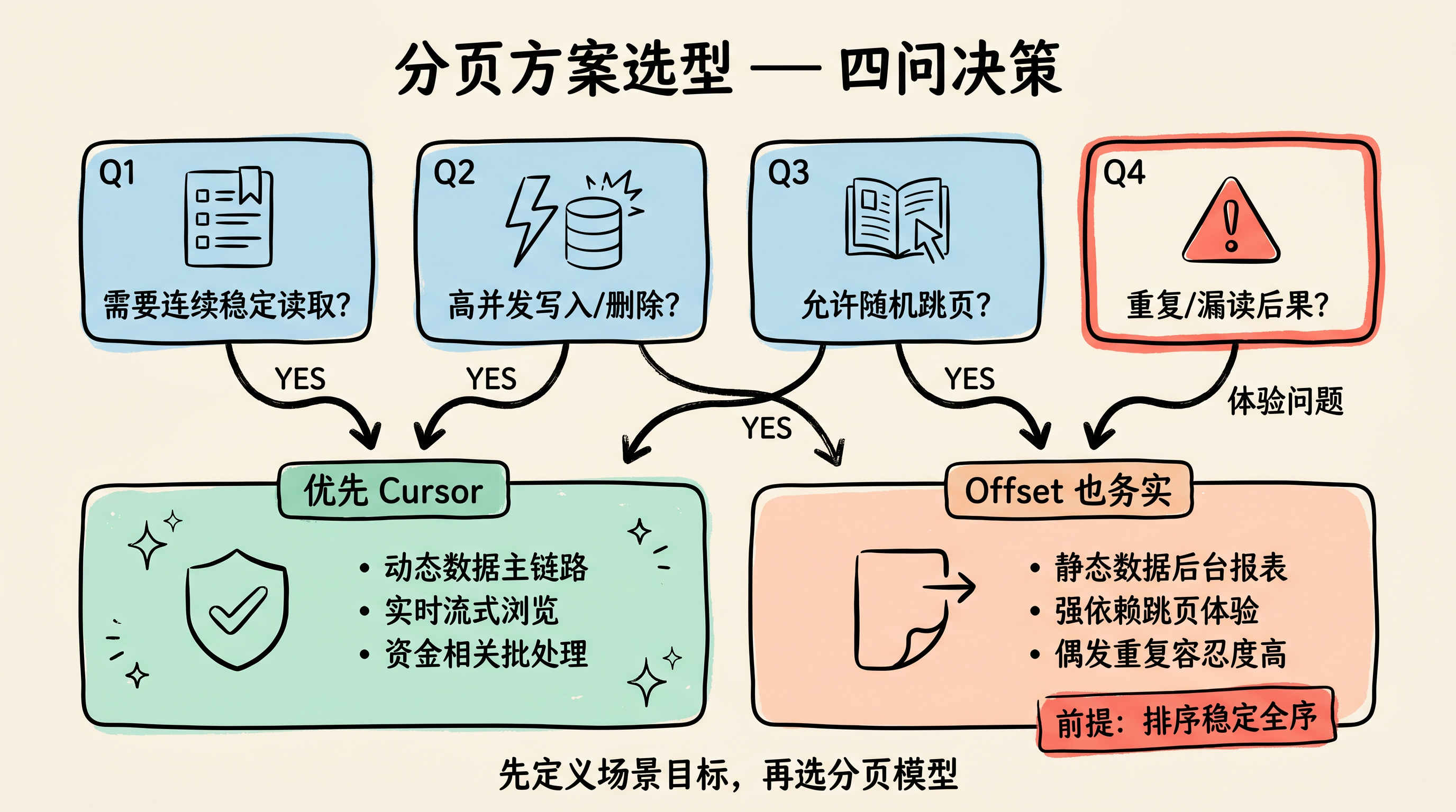 分页方案选型四问决策框架